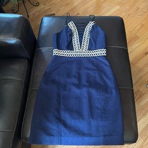 Nwt Lilly Pulitzer trista shift dress 00 navy